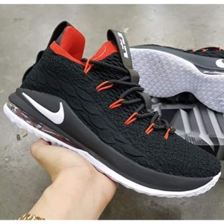 Lebron 15 black on sale red