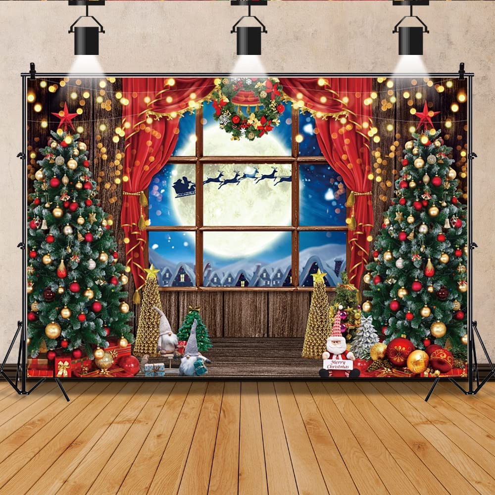5x3ft Merry Christmas Backdrop for Photography Christmas Xmas Tree