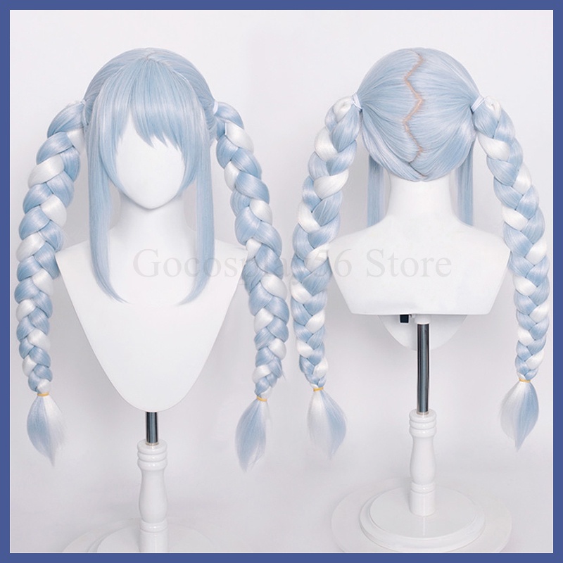 Vtuber Usada Pekora Wig Braids Thick Ponytails Hololive Fantasy Bunny