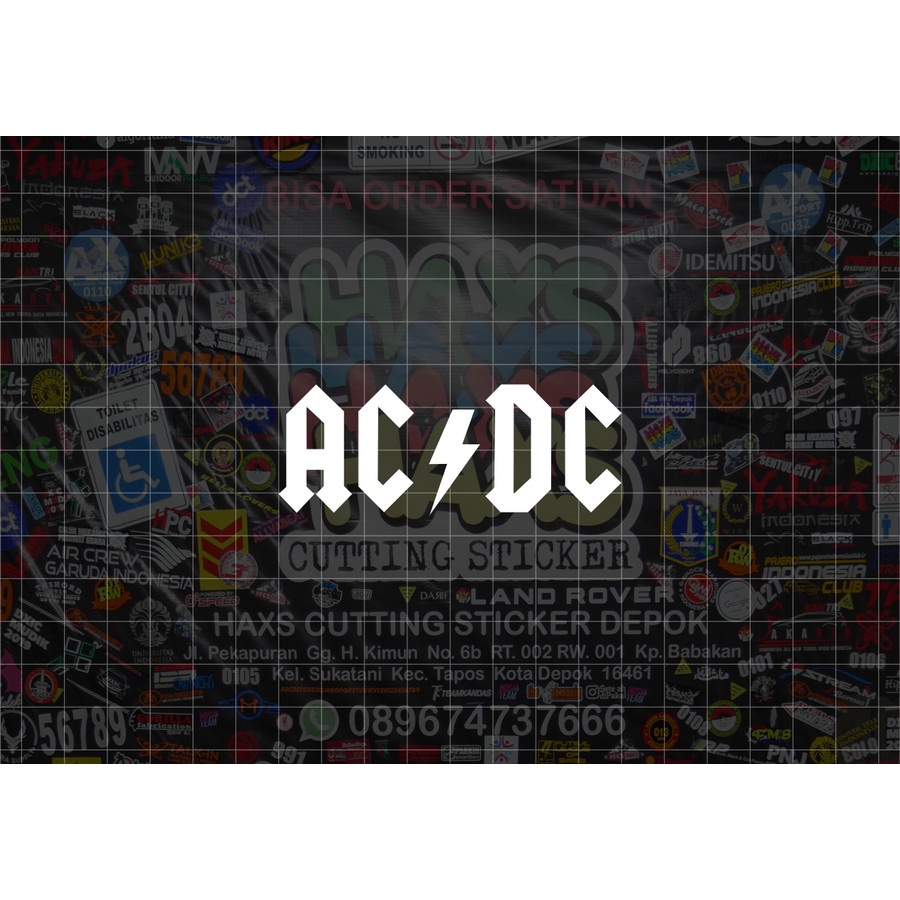 Acdc Cutting Sticker Size 8 Cm for Motorcycles | Shopee Philippines