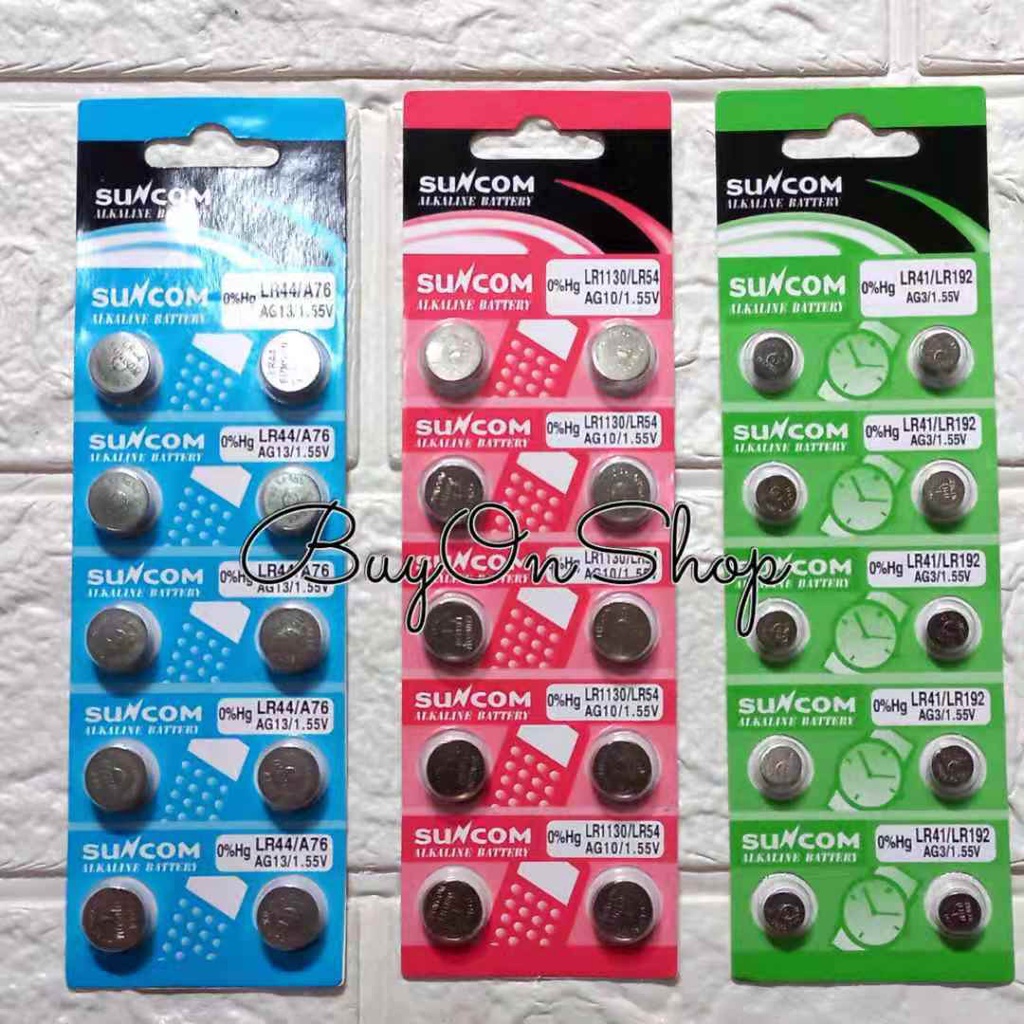 LR44 / A76 LR41 / LR192 LR1130 / LR54 ALKALINE BATTERY 1.55V