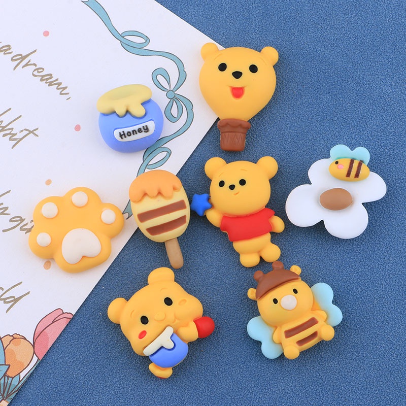 Cartoon Flower Honey Jibitz Anime Paw Bear Jibits Croc Winnie The Pooh ...