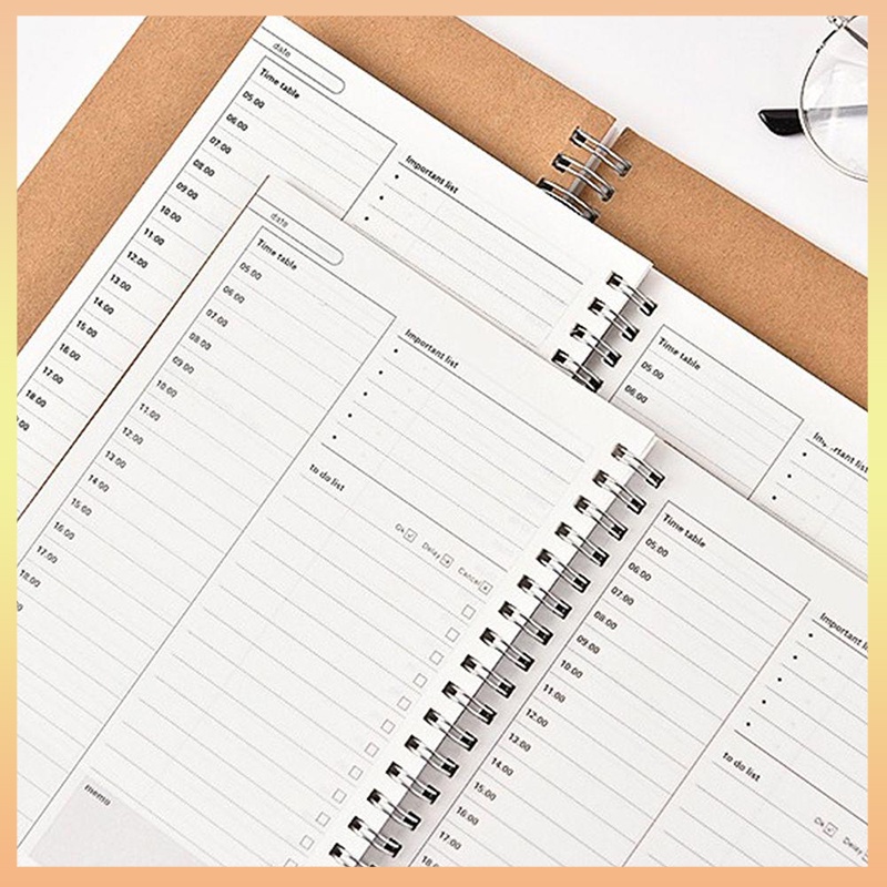 Diary Daily Weekly Monthly Planner Schedule Notebook Agenda Time Table ...