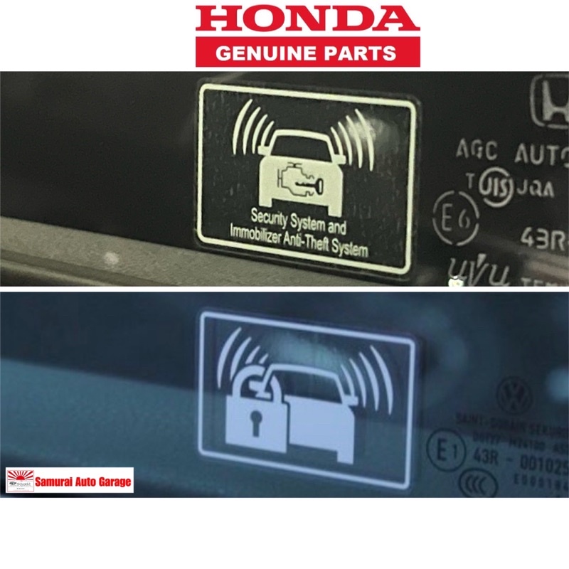 Honda Label Immobilizer & Security Sticker & USA | Shopee Philippines