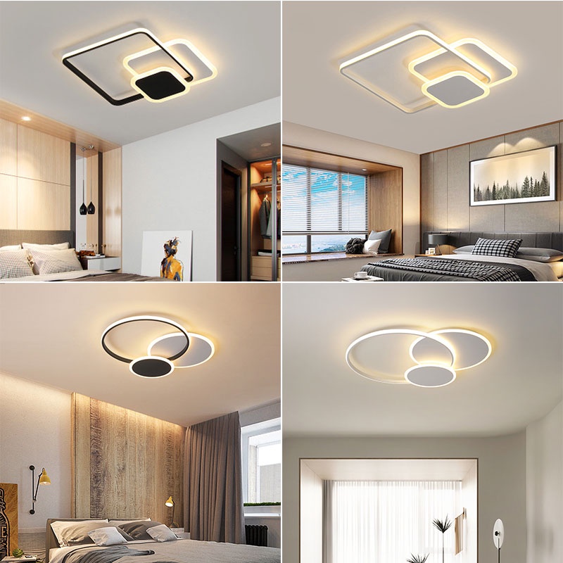 Nordic Ceiling Lights For Bedroom Tricolor Living Room Light Center LED