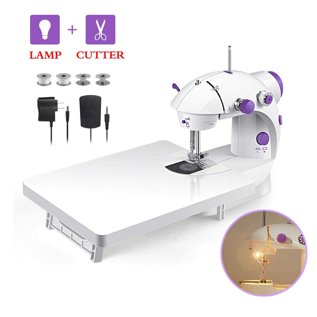 2Speed Mini Portable Electric Sewing Machine Kit With Foot Pedal