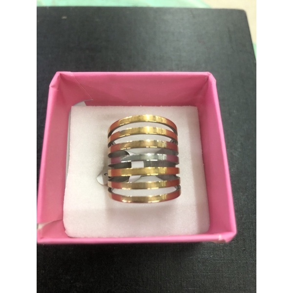 stainless seven layer Ring non tarnish for women's ring | Shopee ...