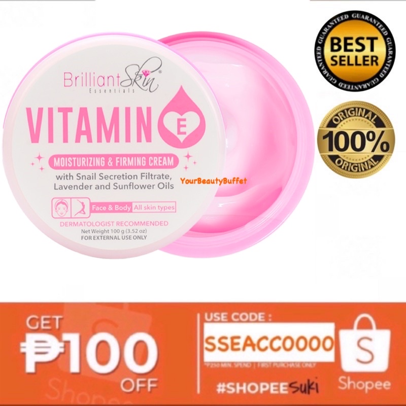 ORIGINAL BRILLIANT SKIN Vitamin E Moisturizing & Firming Cream 100g ...