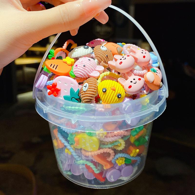 【20/40 Pcs】Korean Cute Hair Rope Colorful Cartoon Rubber Band Pony Tail ...