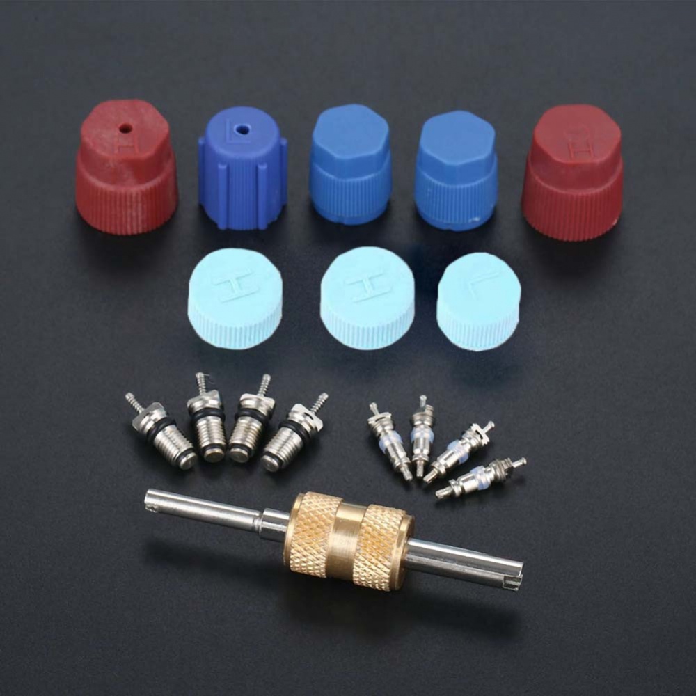 Car A/C Cap Kit Santech Valve Cores Vehicle 1 Set A/C System R134A R22 ...