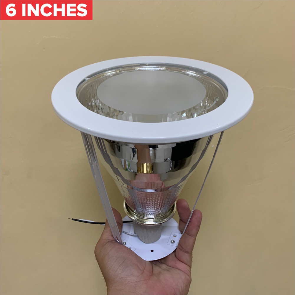 Pinlight Housing Beehive Recessed / LED E27 Fixture / Frosted Glass