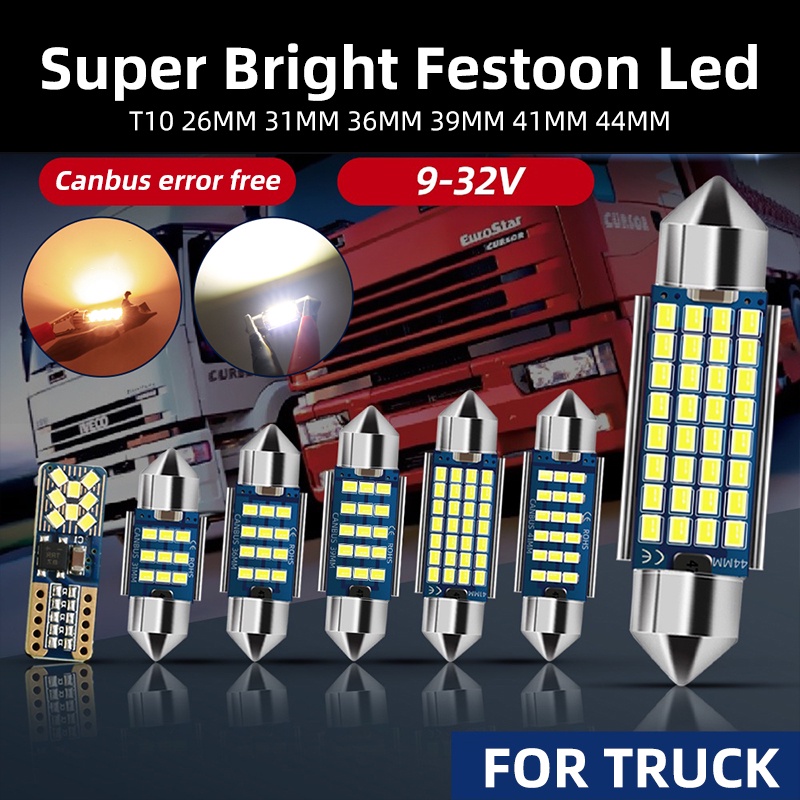 1x C10W C5W LED Canbus Festoon 31mm 36mm 39mm 42mm For Car Bulb Interior