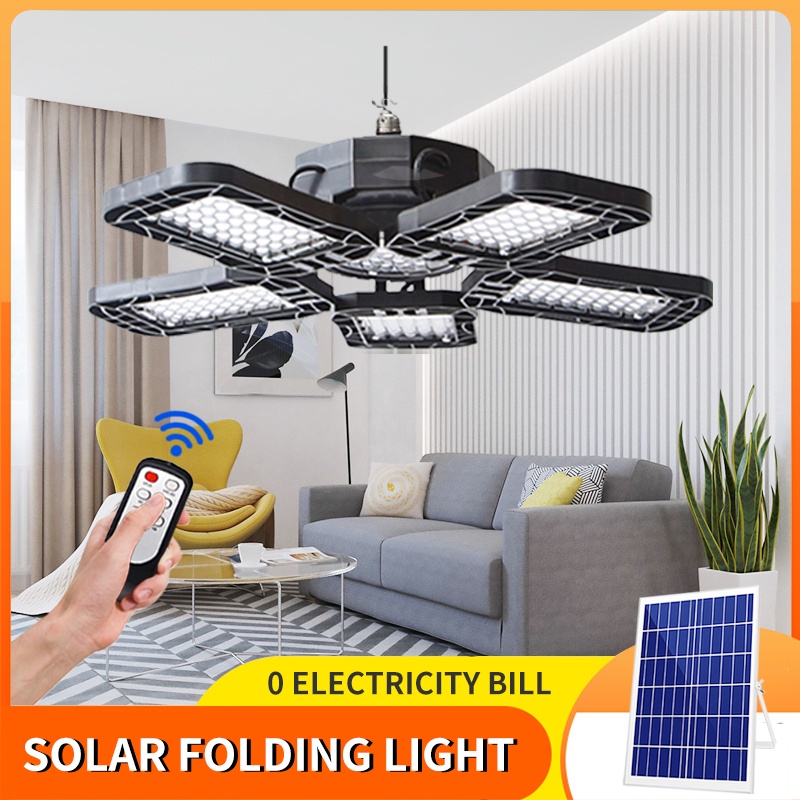 Solar Light 100/150/200W Chandelier Ceiling Light Solar Lights Outdoor