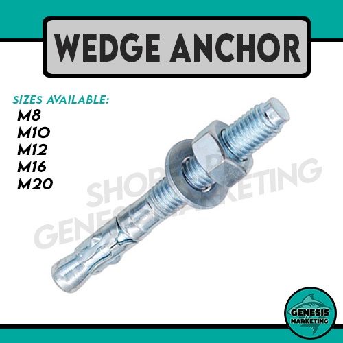 Wedge Anchor / Expansion Bolt / Concrete Anchor Per PC 16mm to 20mm Shopee Philippines
