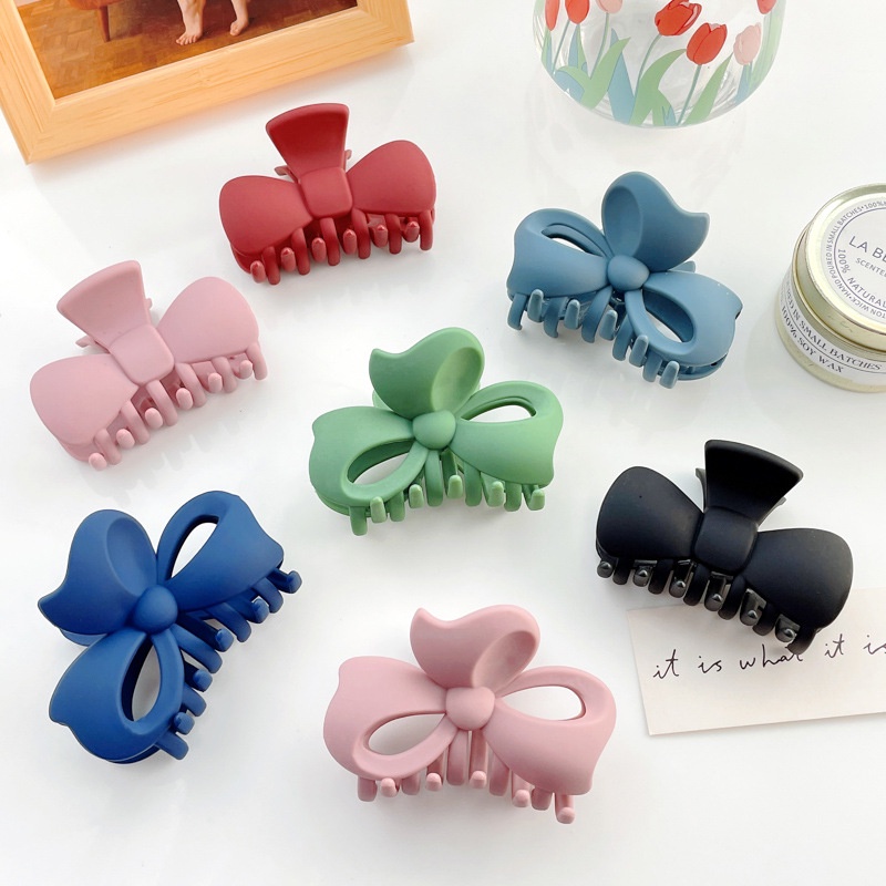 Elegant Bow Plastic Hair Clamp Korean Style Large Shower Hair Clip