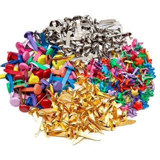 200pcs Round Head Split Pins Metal Brads Paper Fastener Decorative Brad For Scrapbooking Diy Craft I.89115850
