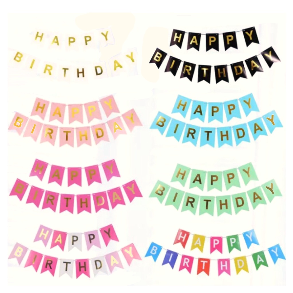 PS-24 (1 set) 20 x 16 cm Large Happy Birthday Banner Extra Large Banner ...