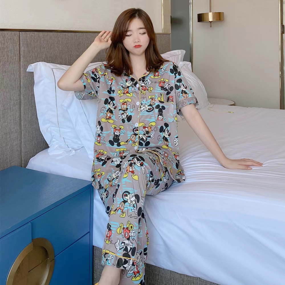 Zshop Short Sleeve Pajama Set Sleepwear Terno Wear For Women