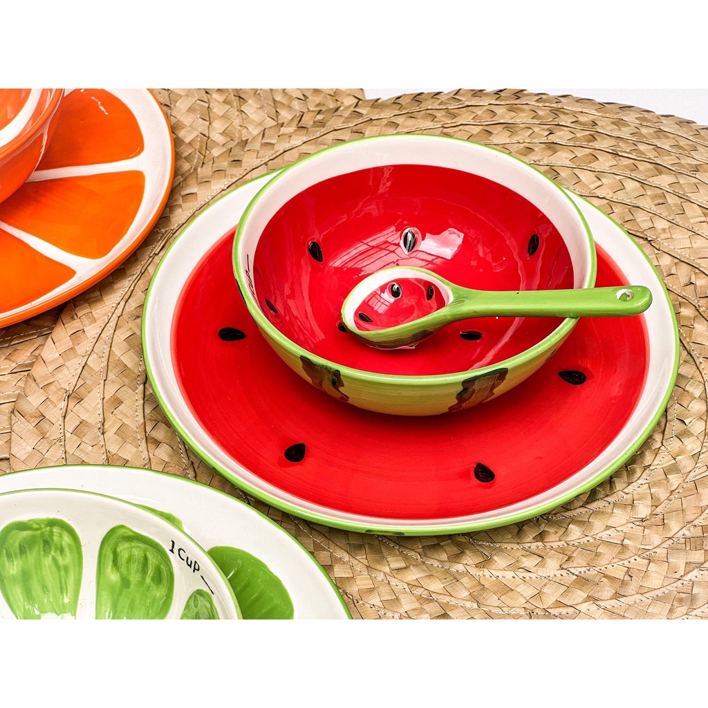 Watermelon Ceramic Plate Collection | Shopee Philippines
