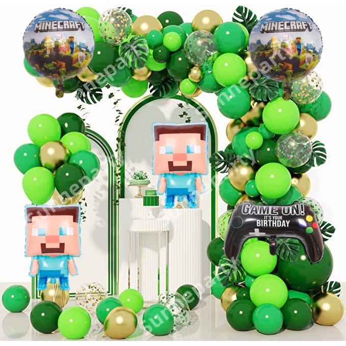 Minecraft Balloons Party Decorations Foil Balloon Latex Balloon Cake