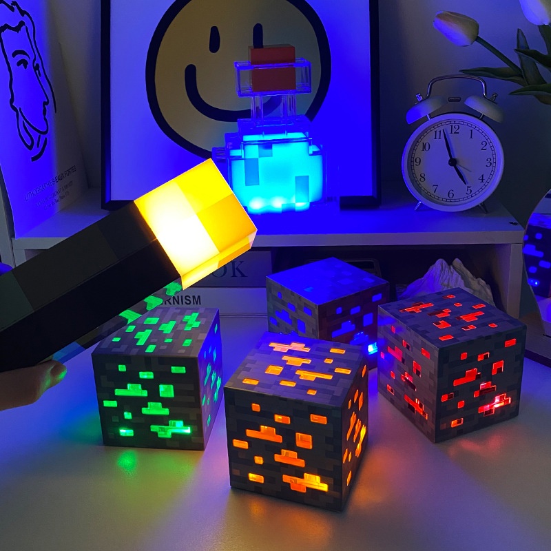 MINECRAFT 28CM Light Up Torch Lamp/USB Charging Night Light Game Peripherals/High Brightness LED