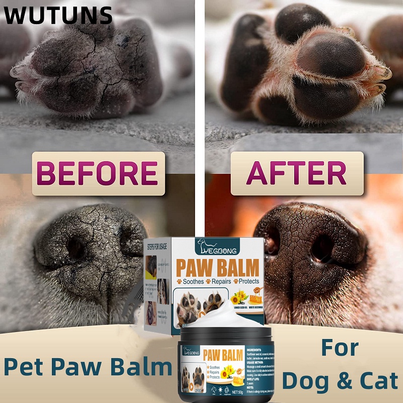 WUTUNS [Licksafe!]50g Pet paw balm Organic paw care paw balm Cracked