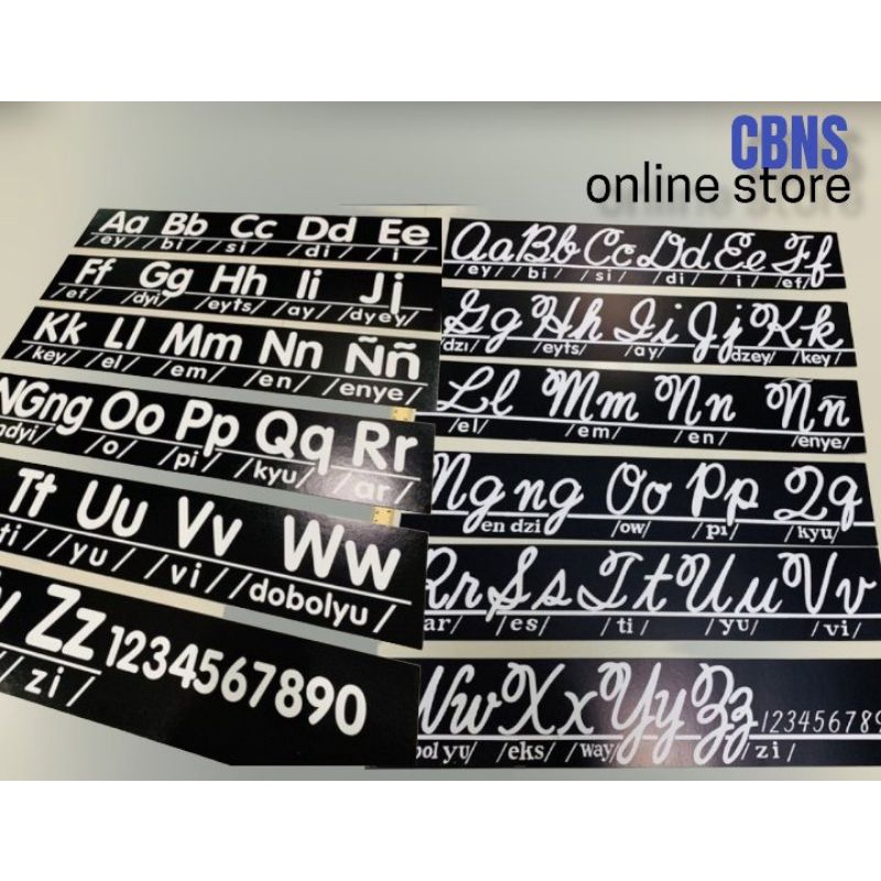 CURSIVE AND PRINT LETTERING POSTER SET | Shopee Philippines