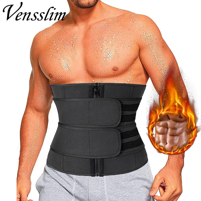 Waist Trainer for Men Sweat Belt Body Shaper Sauna Trimmer Stomach Wraps  Workout Band Waste Cinchers Corset Belly with Strap