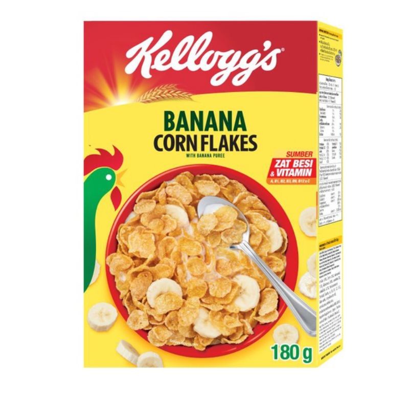 Kellogg's Corn Flakes Banana Breakfast Cereal 180g | Shopee Philippines