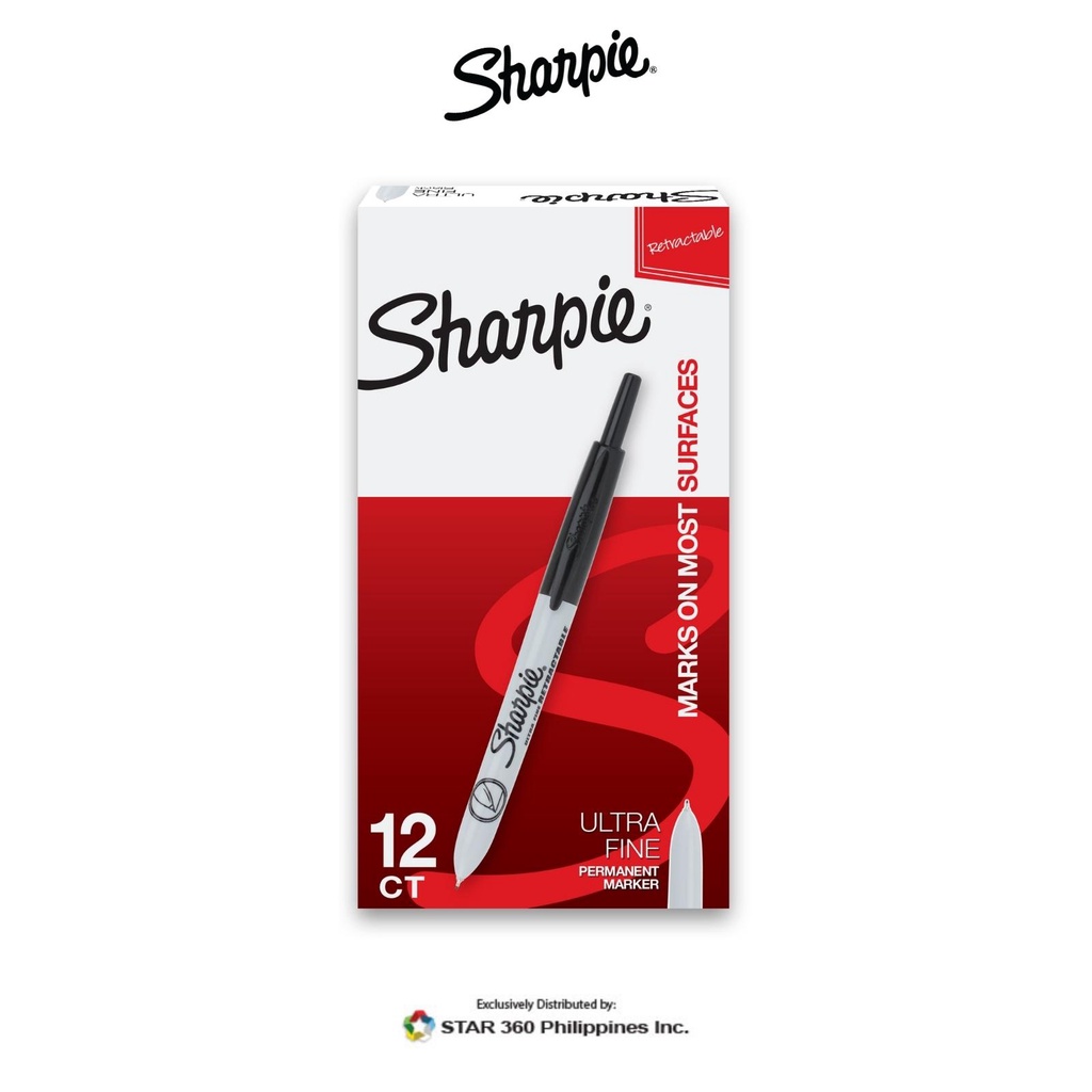 Sharpie Retractable Ultra Fine Markers (Box of 12) | Shopee Philippines