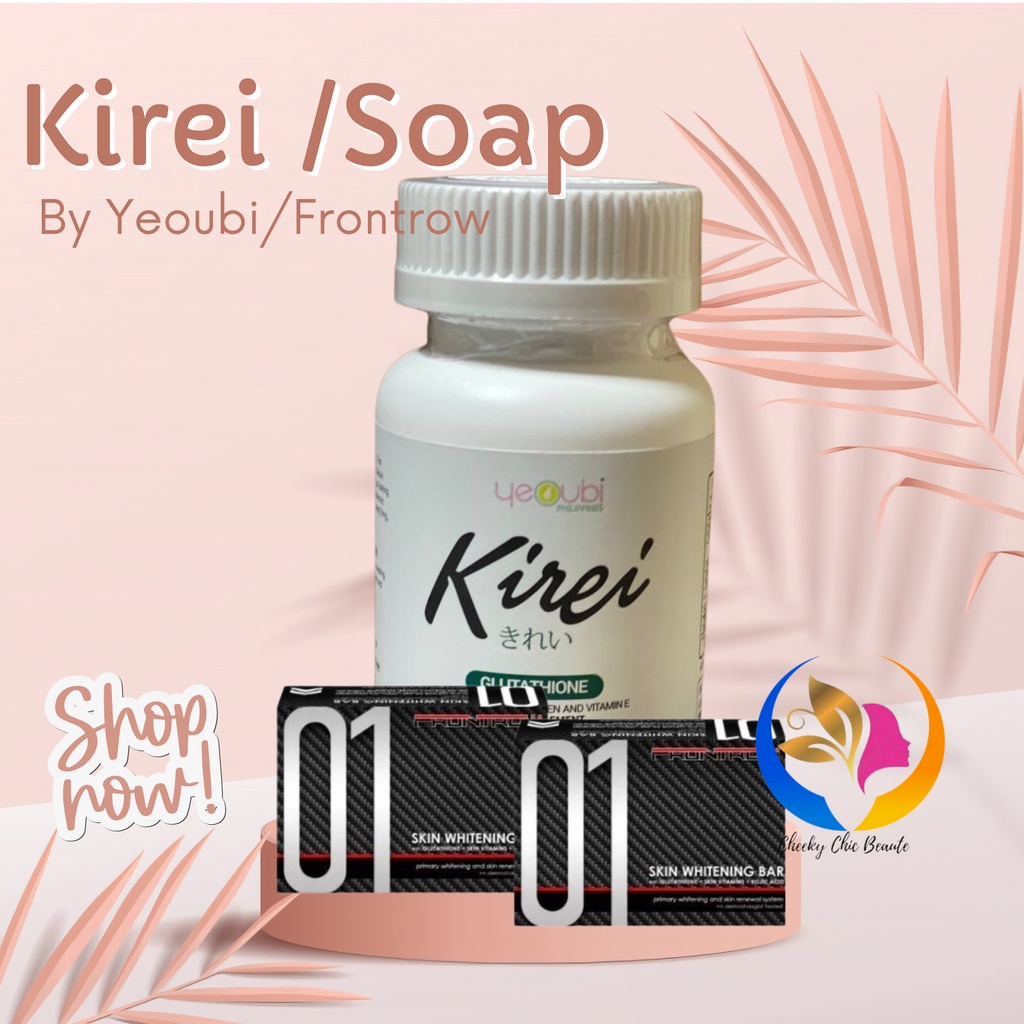 kirei glutathione review Kirei Glutathione 30caps with Frontrow Soaps 2 Bars