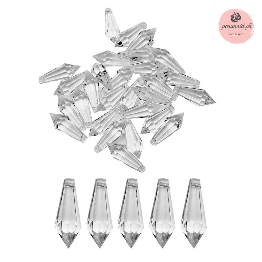 Pamir Tong Clear Crystal Acrylic Bead Garland - 66ft Total, 2 Rolls, Perfect For Wedding & Party DIY Decor - View #3
