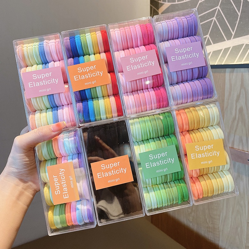 32Pcs Diameter 3.5cm Durable Elastic Hair Rope Hair Ties Rubber Bands