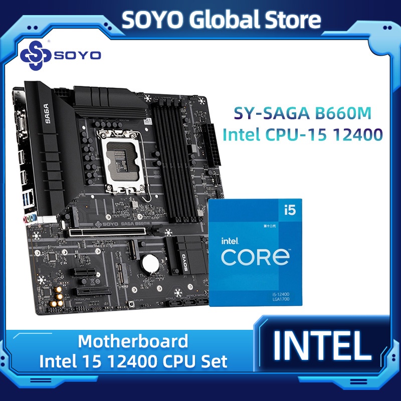 SOYO SAGA B660M With Intel I5 12400 Processor Motherboard And Cpu Kit ...