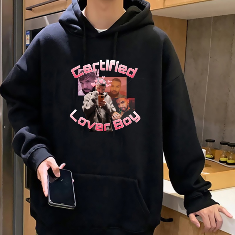 Certified Lover Boy hoodies men grunge Ulzzang hip hop printed men