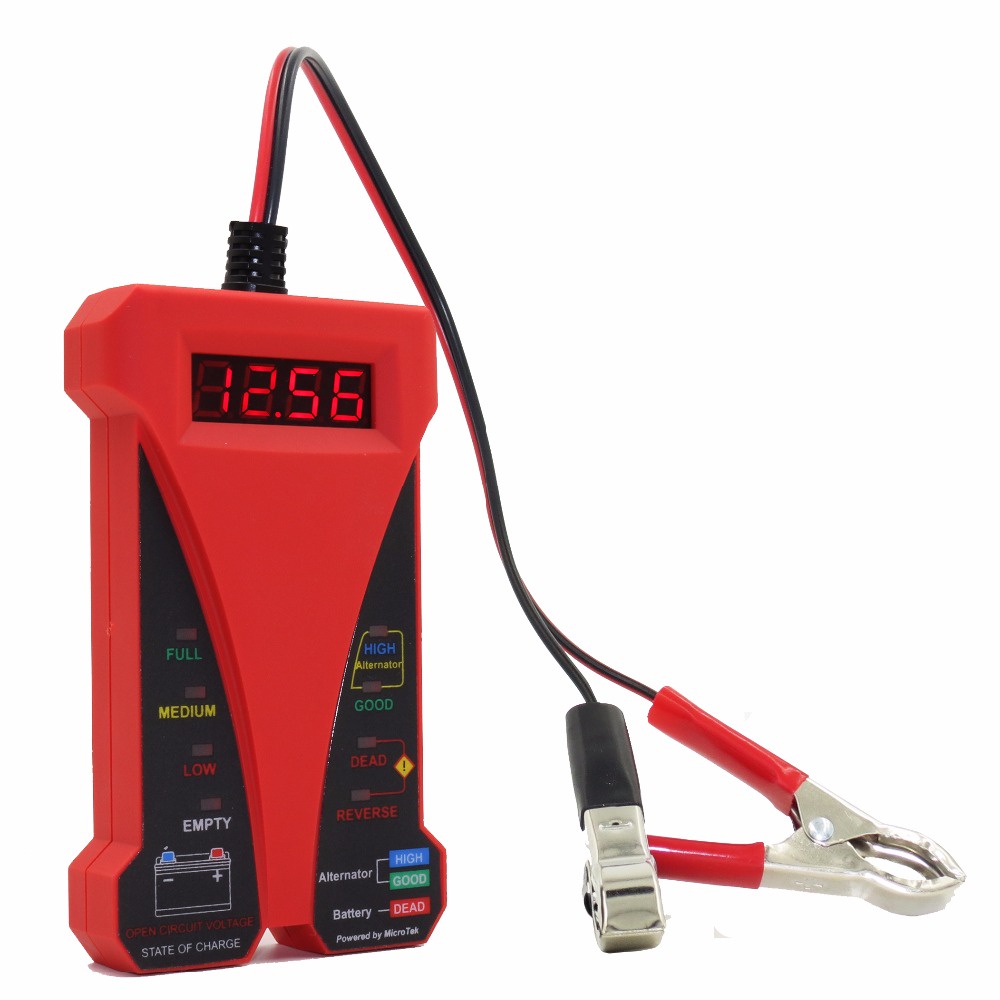 ∋Motopower Mp0514c 12v Digital Car Battery Tester Voltmeter Alternator