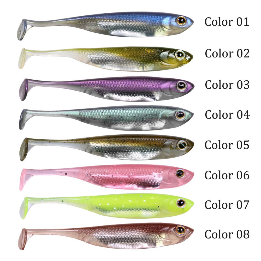 Thkfish Soft Plastic Lure Simulation D Eyes Paddle Tail Fishing Bait Wobbler Worm Swimbait