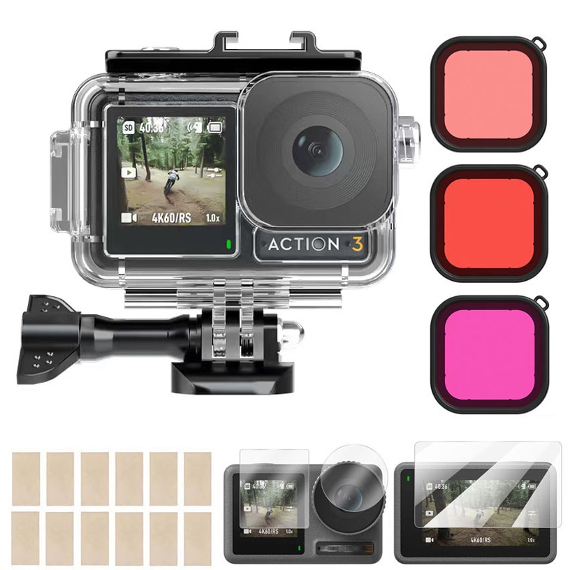 For DJI OSMO Action 3 Waterproof Case Shell Diving Protective Shell 40m ...