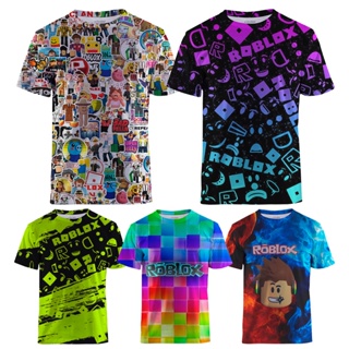 Buy Roblox anime new printed cotton round neck short-sleeved T