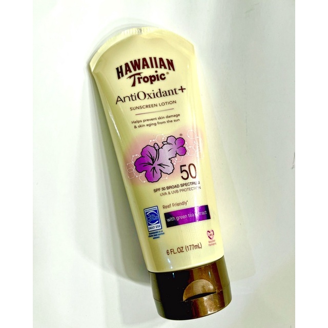Hawaiian Tropic AntiOxidant+ Sunscreen Lotion SPF50 177ml. Shopee