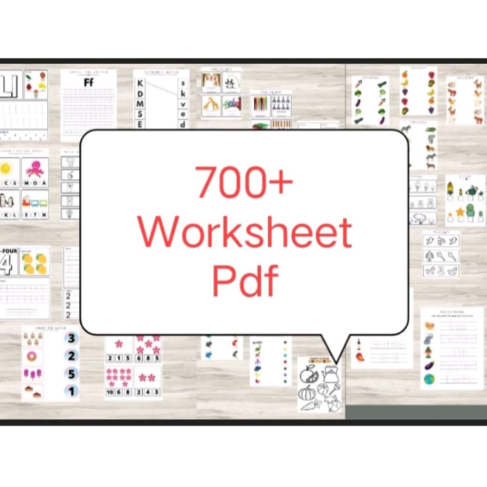 Worksheet aged 3-6 years 700 sheets (PDF only) | Shopee Philippines