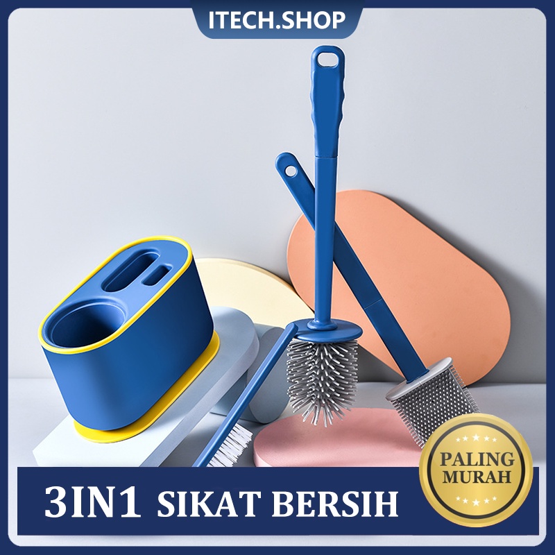 Multifunction Toilet Brush 3 in 1 Silicone Toilet Brush Toilet