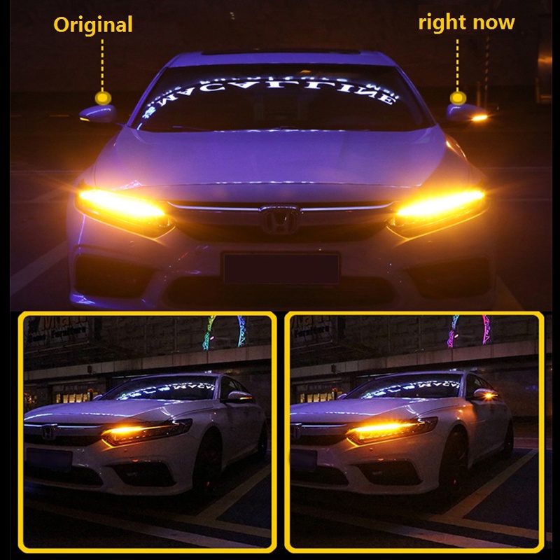 2 Pcs LED Car Rearview Mirror Indicator Lamp DRL Streamer Auto ...