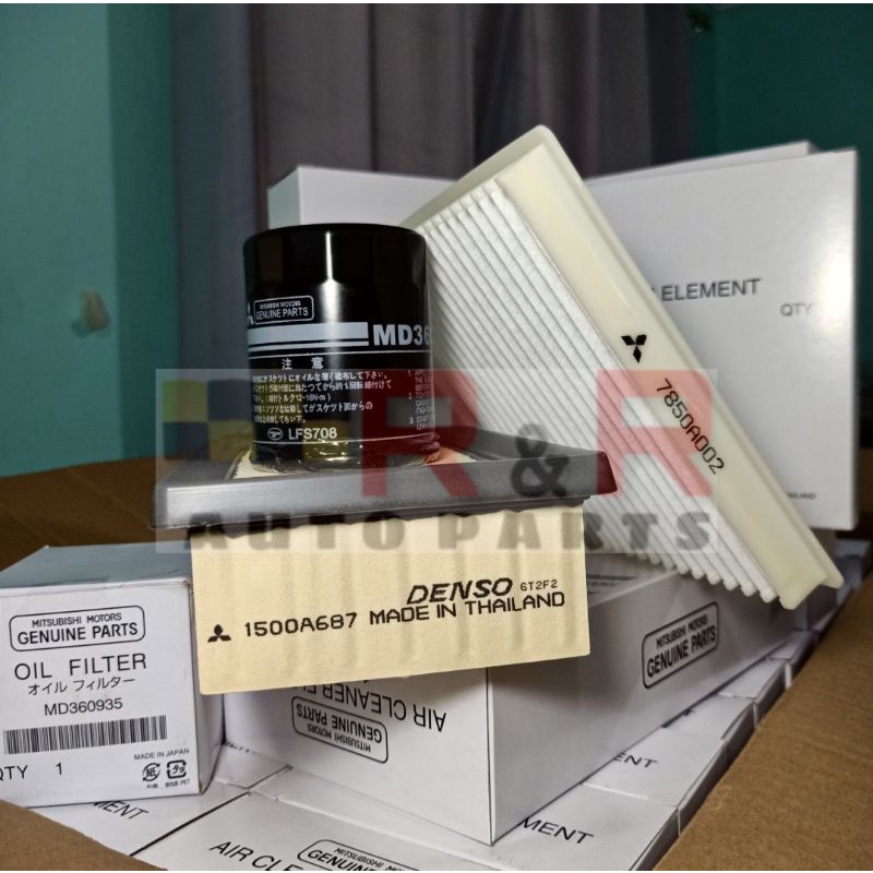 3in1 GENUINE MITSUBISHI XPANDER AIR FILTER / AIRCON / FILTER/OIL FILTER