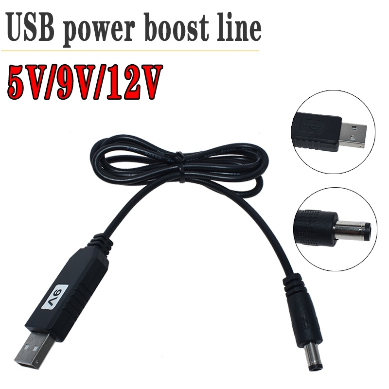 Usb Power Boost Line Dc 5v To Dc 5v 9v 12v Step Up Cable Usb Converter Adapter Cable 2 1x5 5mm