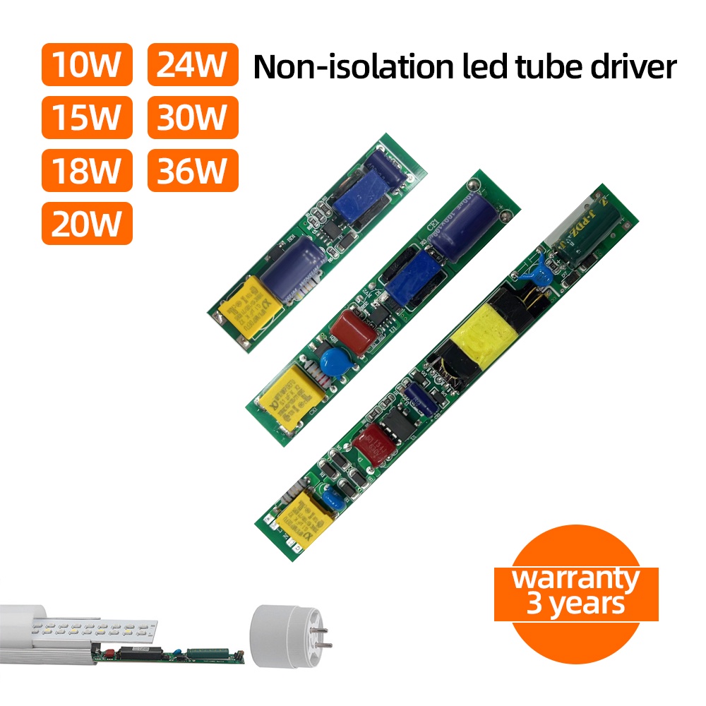 18W 24W 36W LED Driver Non-isolated LED Tube Power Supply Wide Voltage ...