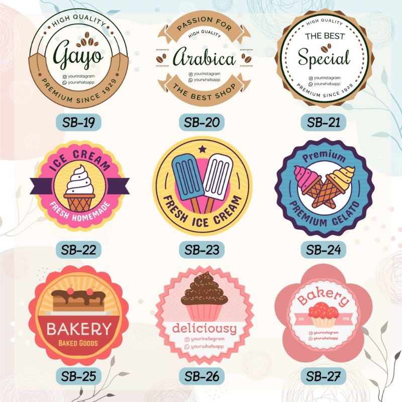 Costum glossy Food Labels Stickers | Costume Stickers | Shopee Philippines