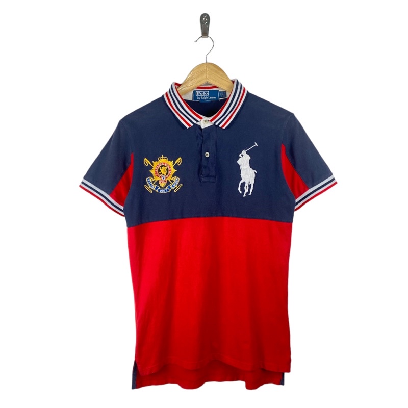 blue and red ralph lauren polo shirt