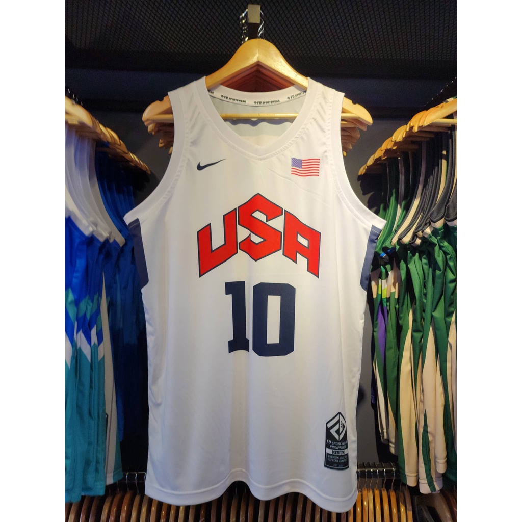 USA BASKETBALL OLYMPICS 2012 KOBE BRYANT WHITE FULL SUBLIMATED