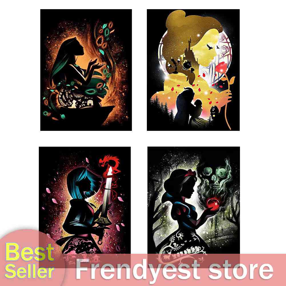 5D DIY Diamond Painting Kits Full Square Drill People Silhouette Mosaic ...